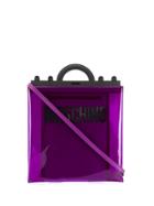Moschino Flat Shopper Tote Bag - Purple