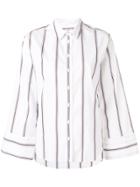 Closed Striped Shirt - White
