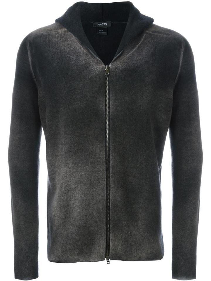 Avant Toi Shaded Effect Zip-up Cardigan, Men's, Size: Xl, Grey, Merino/cashmere