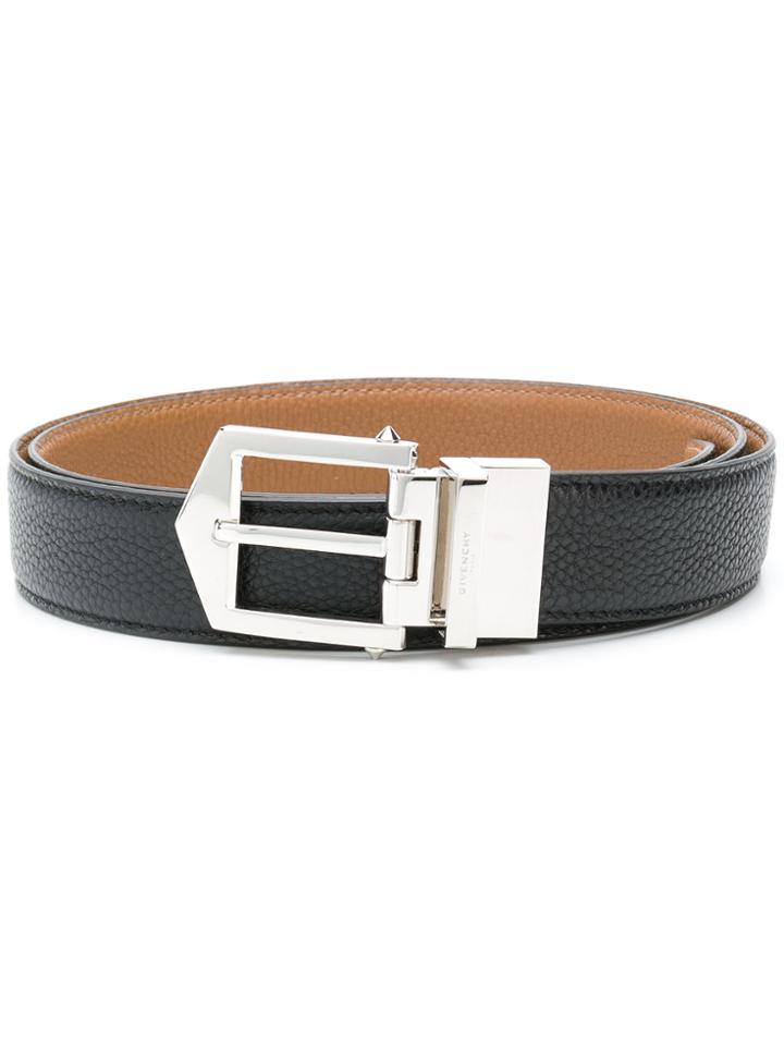 Givenchy Reversible Pebble-grain Belt - Black