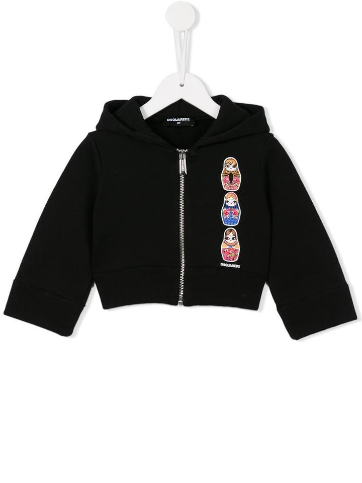 Dsquared2 Kids Russian Doll Hoodie, Girl's, Size: 12 Yrs, Black