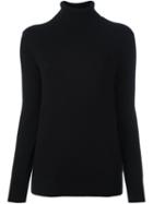 Joseph Turtle Neck Jumper, Women's, Size: Large, Black, Cashmere