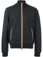 Moncler Zip-up Sweatshirt, Men's, Size: Large, Grey, Cotton