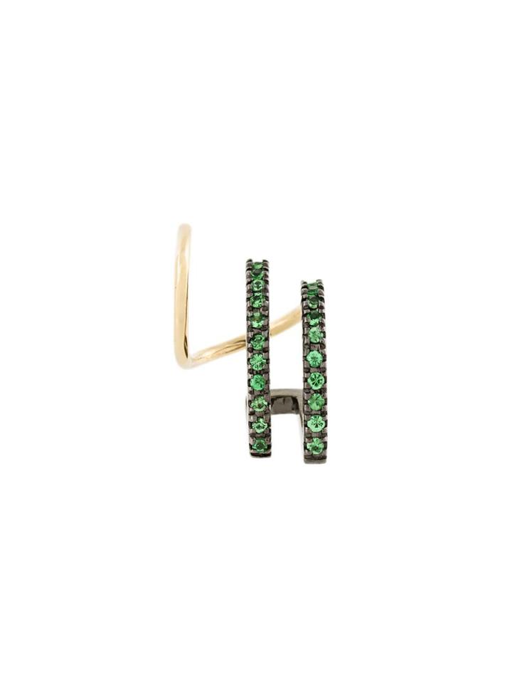 Maria Black 'bess Vert' Twirl Tsavorite Earring - Metallic