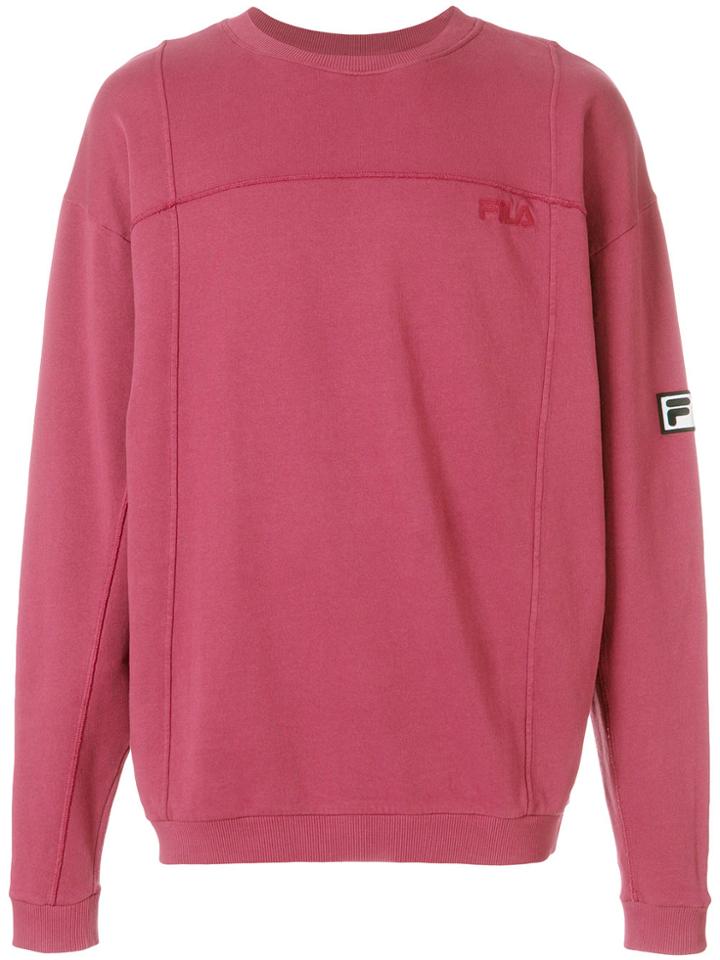 Liam Hodges Liam Hodges X Fila Logo Patch Sweatshirt - Pink & Purple