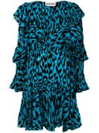 Each X Other Leopard Print Dress - Blue