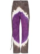 Vyner Articles Tie Dye Skinny Trousers - Purple