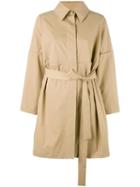 Chalayan Belted Trench Coat, Women's, Size: Medium, Brown, Cotton