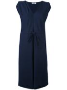 Jil Sander Sleeveless Drawstring Dress - Blue