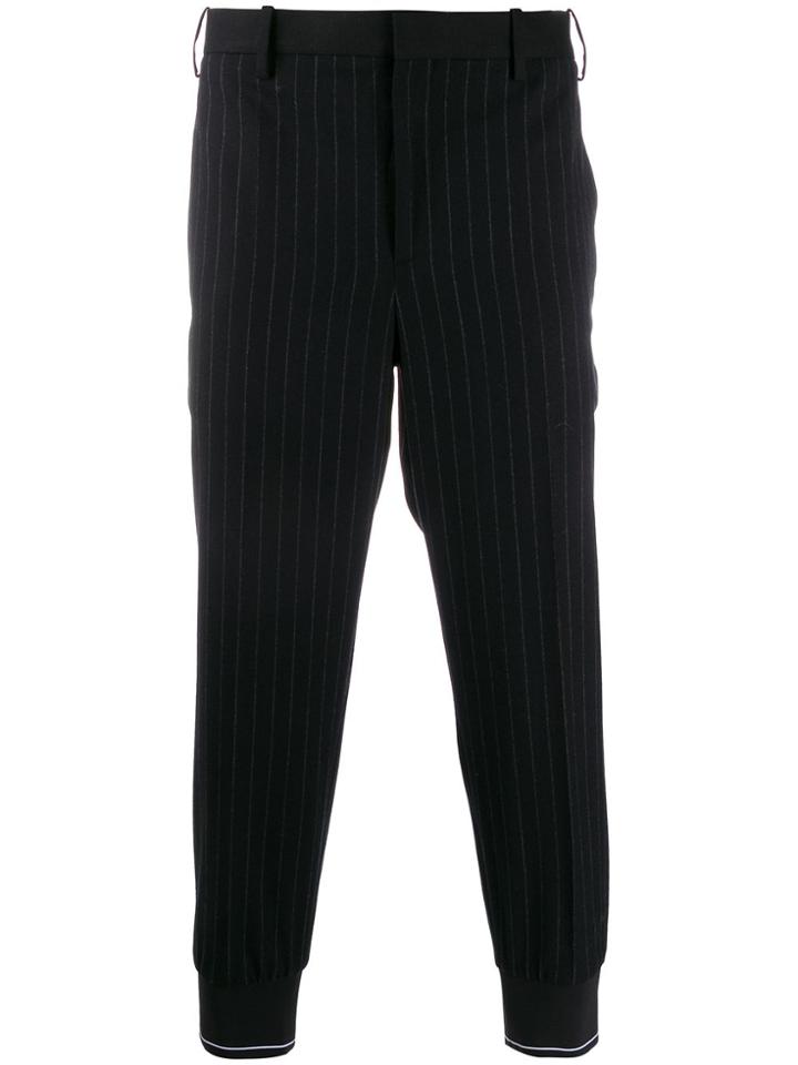 Neil Barrett Pinstripe Trousers - Black