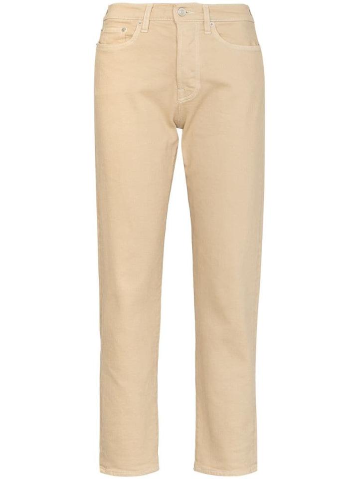Jeanerica Cw002 Straight-leg Cropped Jeans - Neutrals