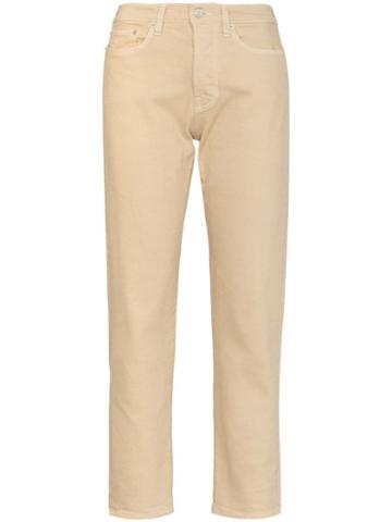 Jeanerica Cw002 Straight-leg Cropped Jeans - Neutrals