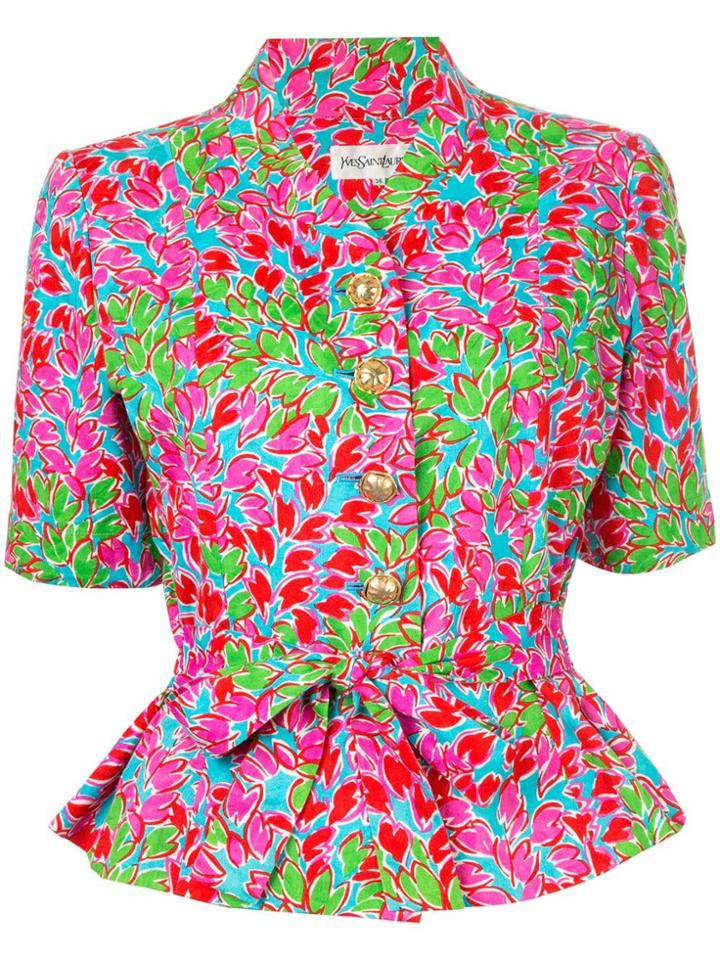 Yves Saint Laurent Vintage Flower Pattern Top - Multicolour