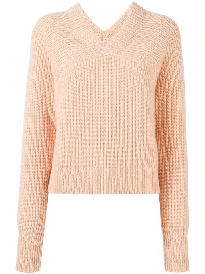 Chloé V-neck Jumper, Women's, Size: Large, Pink/purple, Cashmere