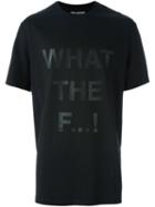 Neil Barrett What The F! Print T-shirt, Men's, Size: Xxs, Black, Cotton