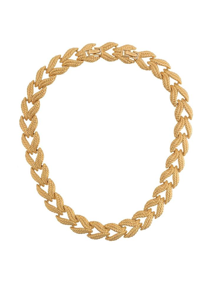 Susan Caplan Vintage 1980s Vintage D'orlan Textured Collar - Metallic