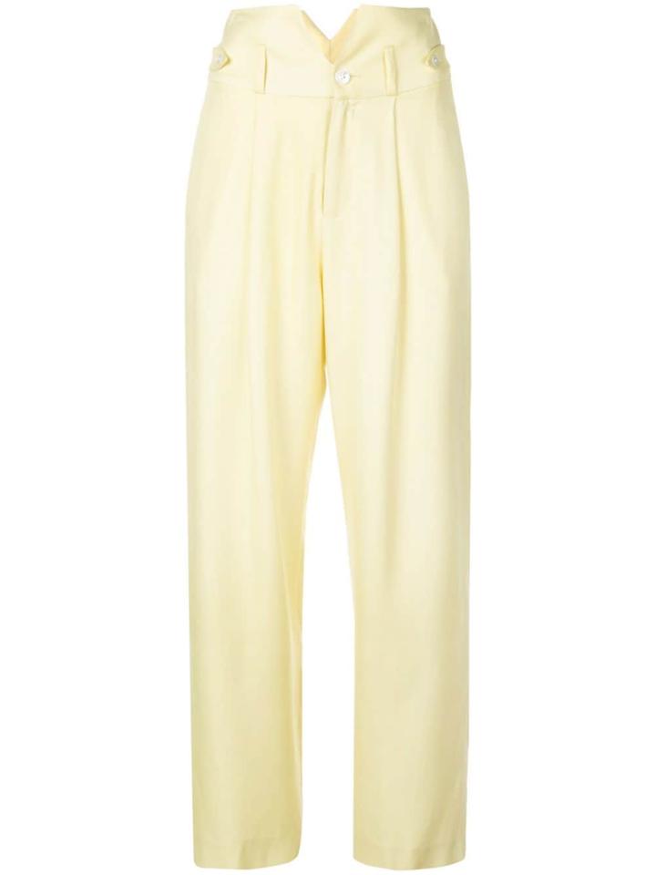 Fleur Du Mal V-waist Trousers - Yellow