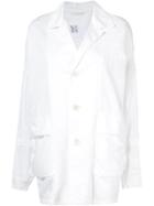 Y's Distressed Effect Blazer - White
