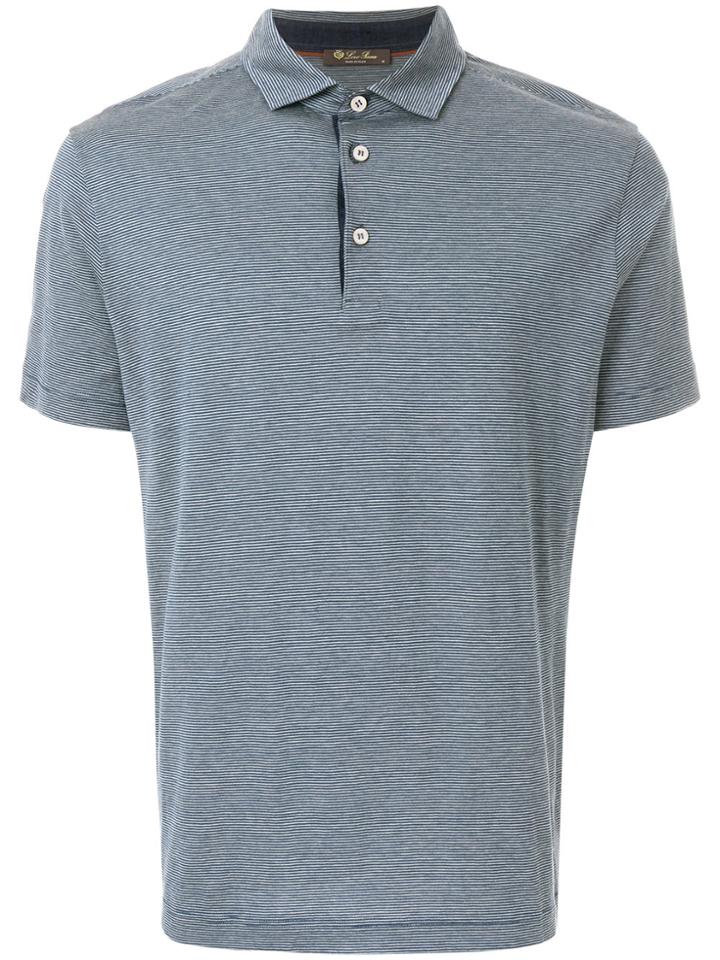 Loro Piana Short Sleeved Polo Shirt - Blue
