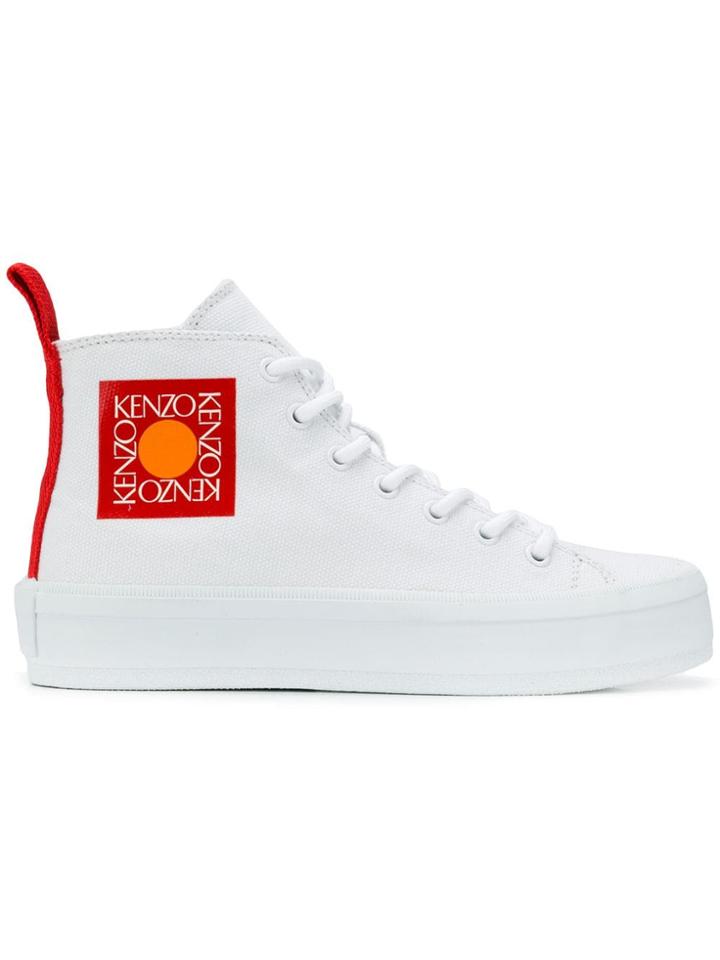 Kenzo K-street Hi-top Sneakers - White