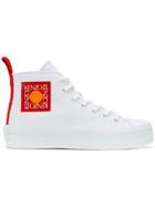 Kenzo K-street Hi-top Sneakers - White