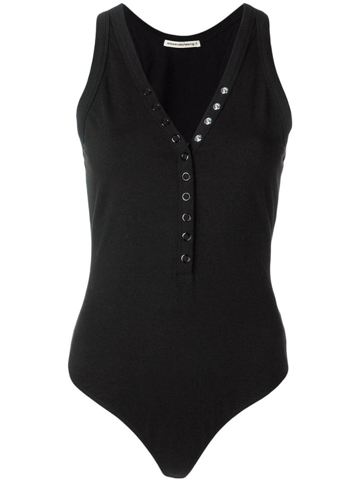 T By Alexander Wang Snap Fastening Bodysuit - Black