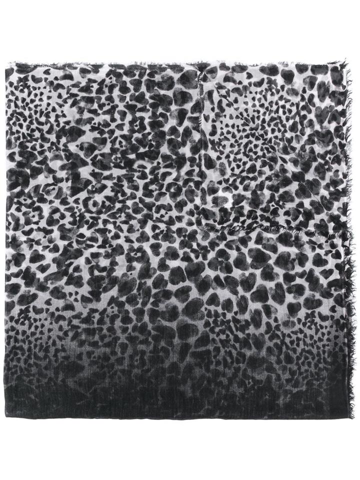 Faliero Sarti Colour Fade Printed Scarf - Black