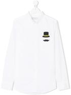 John Galliano Kids Teen Logo Patch Shirt - White