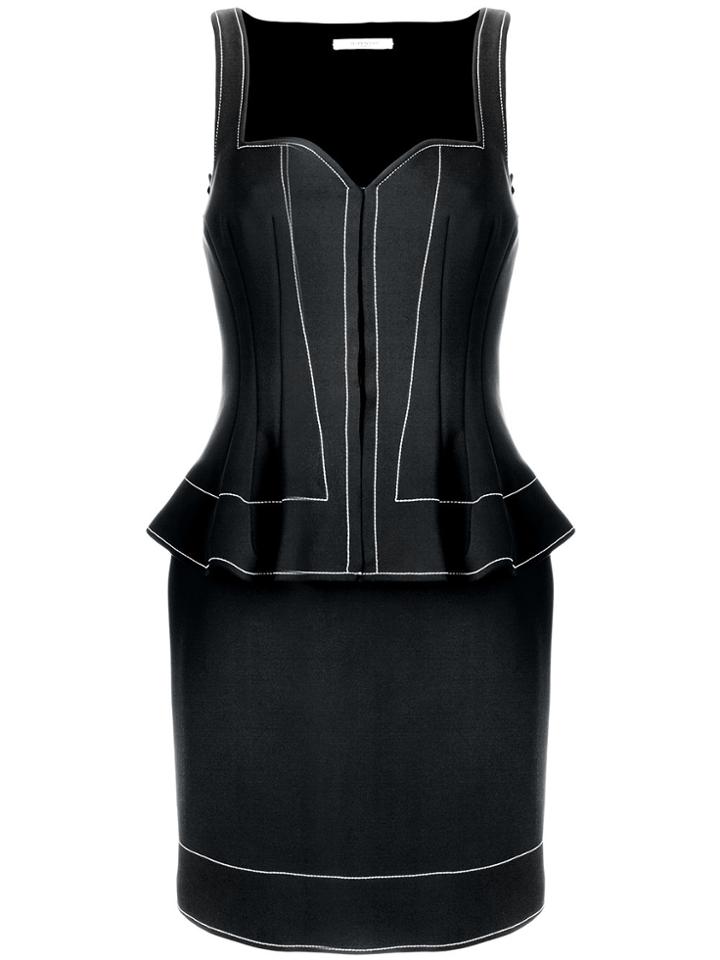 Givenchy Peplum Waist Fitted Dress - Black