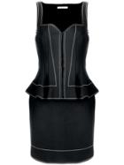Givenchy Peplum Waist Fitted Dress - Black