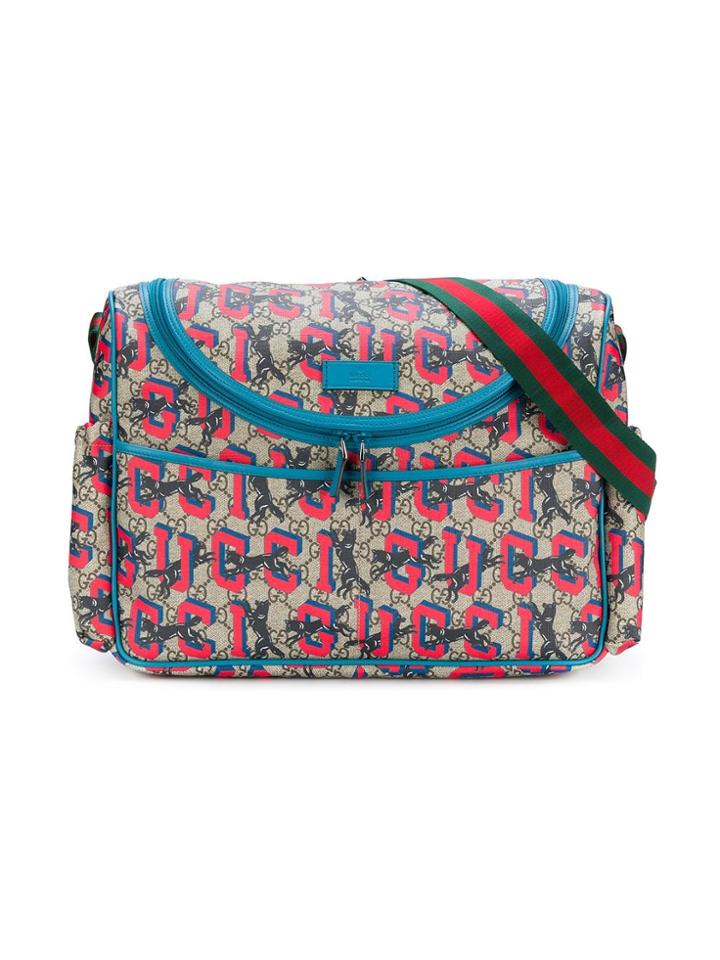 Gucci Kids Gucci Print Changing Bag - Brown