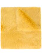 Rochas - Large Stole - Women - Lamb Skin/lamb Fur - One Size, Yellow/orange, Lamb Skin/lamb Fur