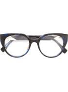 Fendi - Round Frame Glasses - Women - Acetate - One Size, Acetate