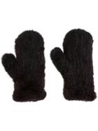 Yves Salomon Mink Fur Gloves - Brown