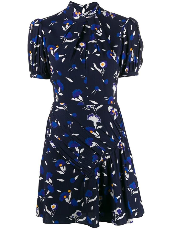 Self-portrait Floral Mini Dress - Blue