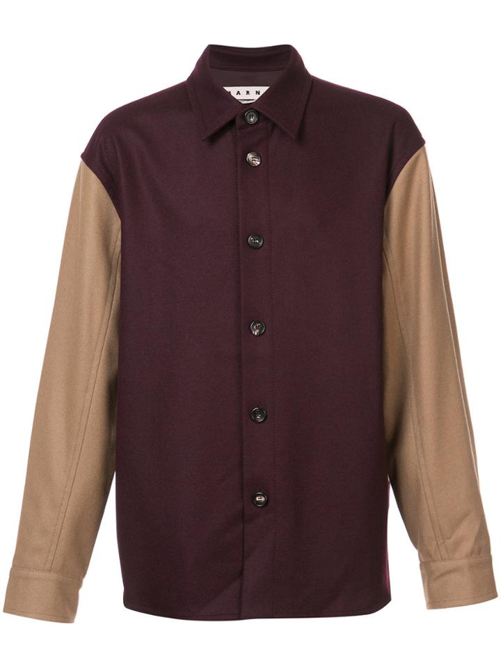 Marni Colour Block Shirt Jacket - Pink & Purple