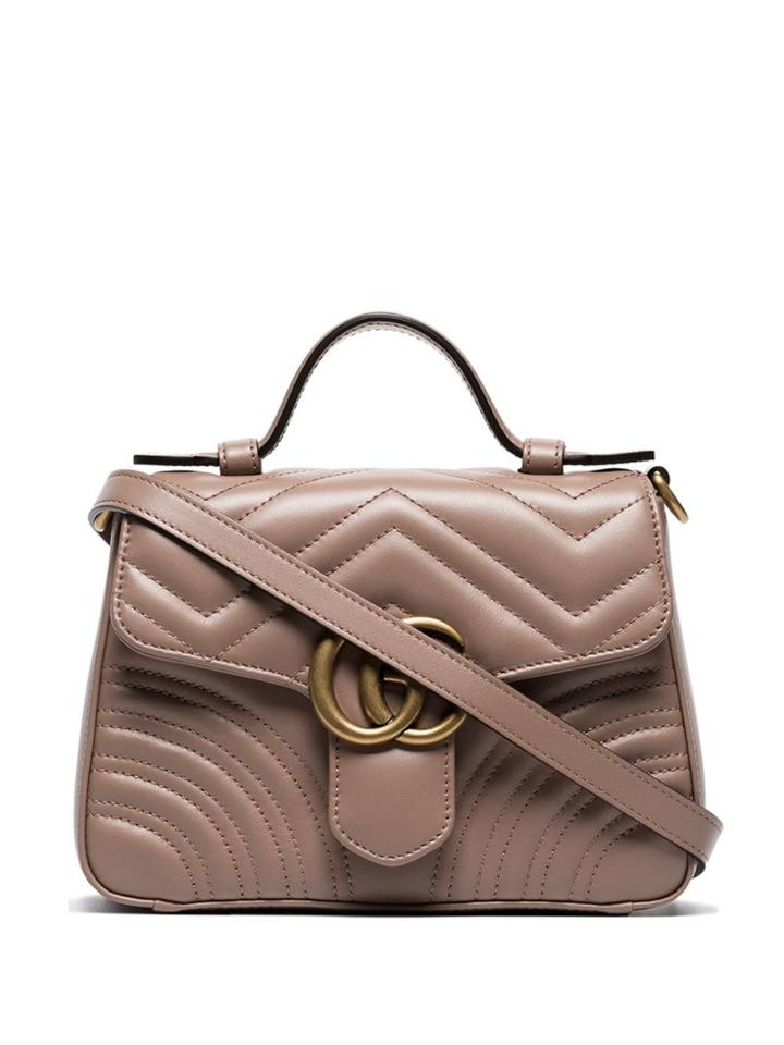 Gucci Beige Marmont Mini Quilted Leather Shoulder Bag - Neutrals
