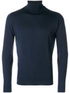 John Smedley Roll Neck Jumper - Blue