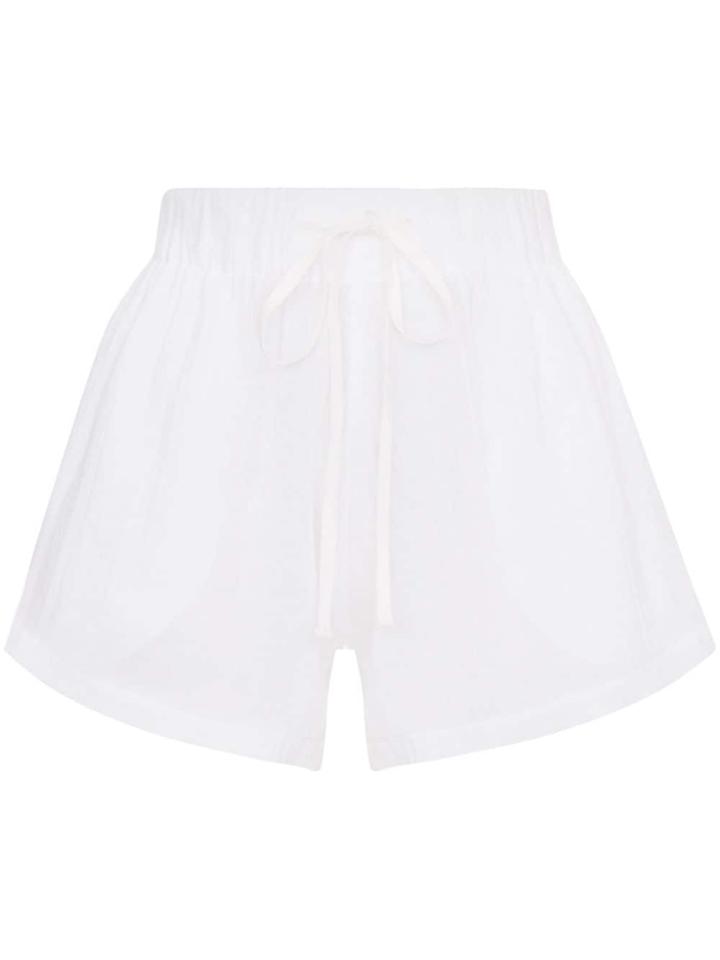 Ambra Maddalena Bobby Elastic Waist Shorts - White