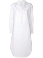 Thom Browne Drop Collar Oxford Shirtdress - White