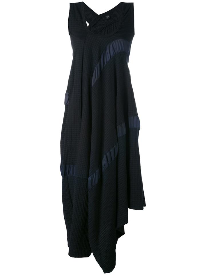 Y's Asymmetric Panel Dress - Black