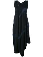 Y's Asymmetric Panel Dress - Black