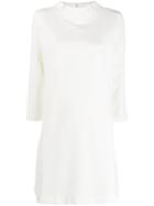 Semicouture Long-sleeve Midi Dress - White