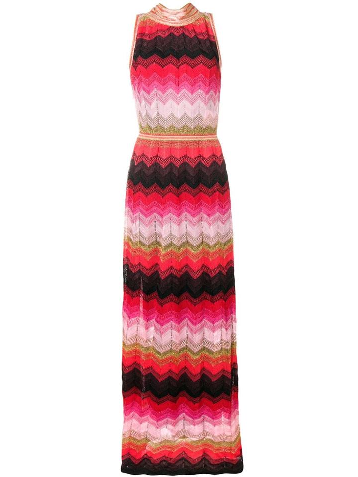 Missoni Chevron Stripe Knit Dress - Pink