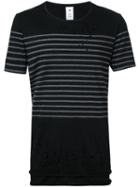 Maison Mihara Yasuhiro Striped T-shirt, Men's, Size: 44, Black, Cotton