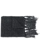 Jacob Cohen Ribbed Scarf - Black