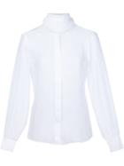 Thomas Wylde Bow Collar Catmint Blouse, Women's, Size: S, White, Silk