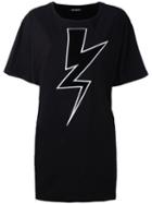 Neil Barrett - Lightning Bolt T-shirt - Women - Cotton - M, Women's, Black, Cotton