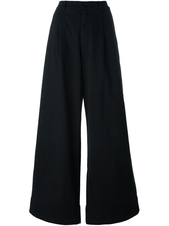 P.a.r.o.s.h. High Waisted Palazzo Pants, Women's, Size: Xs, Black, Cotton/spandex/elastane