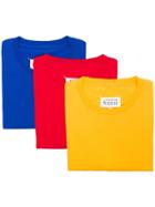 Maison Margiela Three Pack Cotton T Shirts - Multicolour